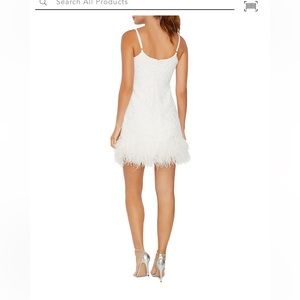 LIKELY MARI FEATHER TRIM LACE DRESS SIZE 4